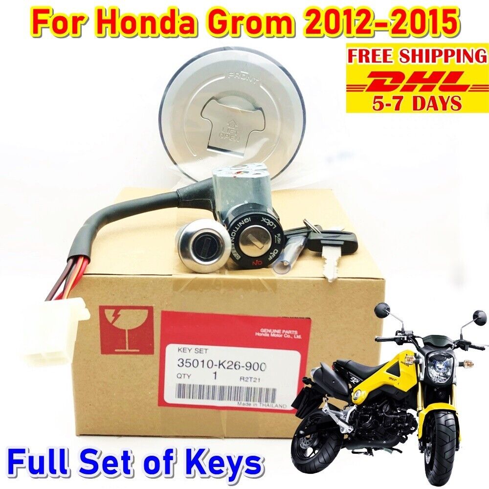 K7 Ignition Lock Key Set Switch For Honda Grom125 Msx125 Cap Fuel Seat 2012-2015