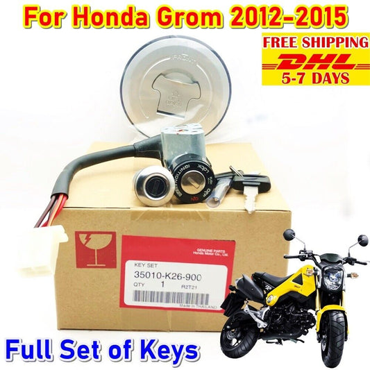 K7 Ignition Lock Key Set Switch For Honda Grom125 Msx125 Cap Fuel Seat 2012-2015