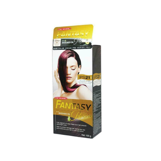 Carebeau Fantasy Hair Color Cream Pro Series PS21 Medium Brown Red Reflect 100 g