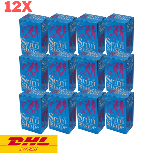 12x Srim Shape Coffee Instant Blend Weight Control Slim Fit Burn Diet Fiber Mix