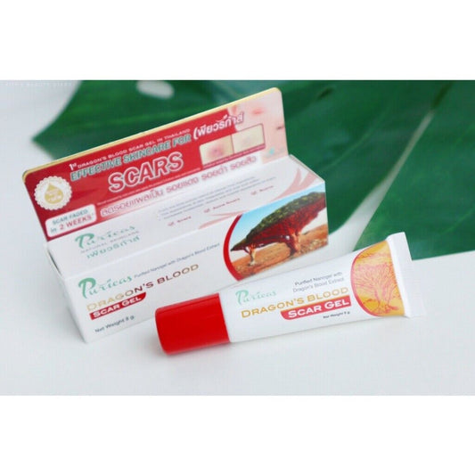 8g Puricas Dragon's Blood Scar Gel Treat Keloid, Surgery, Acne Scars, Dark spots