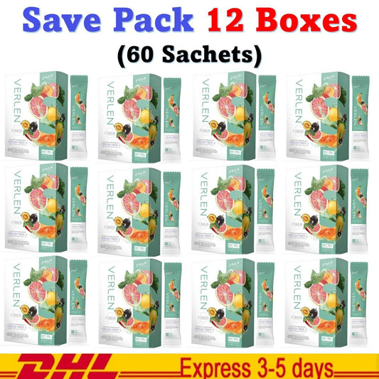 12x VerLen Fiber Dietary Supplements Natural Detox Colon Cleanse Fat Cadiant