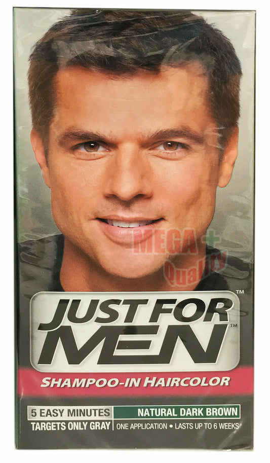 Just for Men Shampoo-In Hair Colour Color Mens Dye # Natural Dark Brown