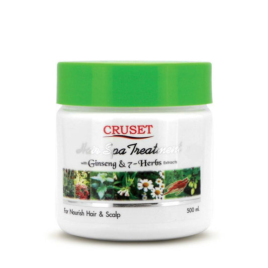 Cruset Ginseng 7 Herbs Honey Herbal Hair Spa Treatment Soften Healthy 500ml.