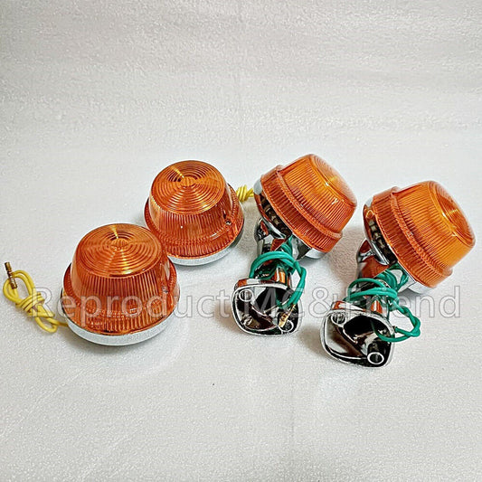 Set 4 pcs. Front & Rear Winker Turn Signal 6V. : Fits Honda C50 C65 C70 C90