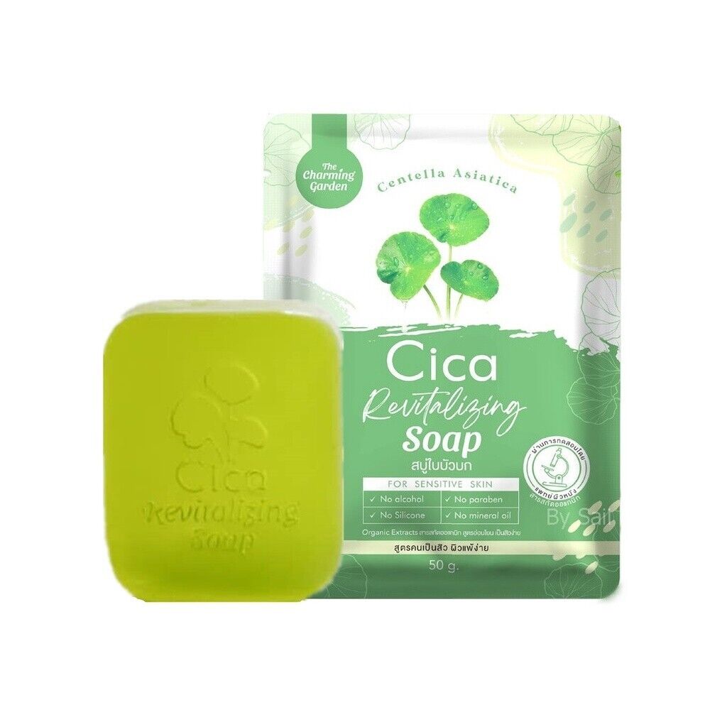12x The Charming Garden Cica Soap Revitalizing Centella Reduce Dark Spots 50 g