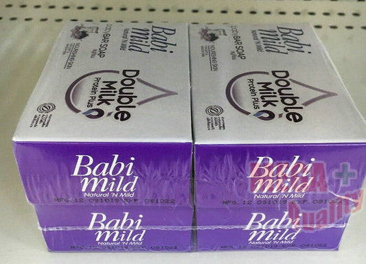 Babi Mild Double Milk Soy Protein Plus Nourishing Skin Baby Bar Soap 75g x 4pcs