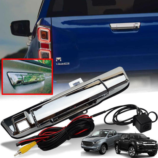 SET Tailgate Handle Chrome Camera Fit Isuzu D-Max Mazda BT50 Pickup Ute 2021