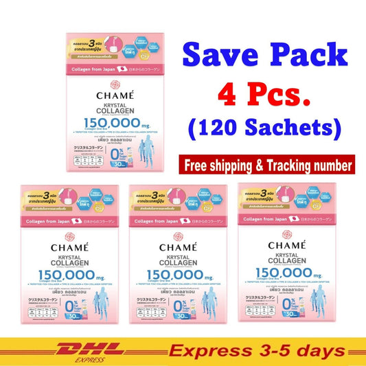 4 X Chame Krystal Collagen Rejuvenation Nourish Skin Bones Hair Joints Nails