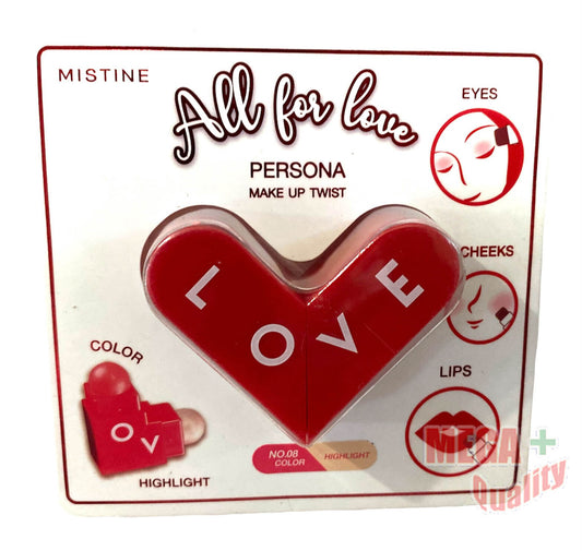 Mistine All For Love Persona Makeup Twist Lip 3in1 Eyes Lip Cheeks 08 RUBY