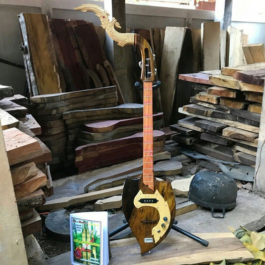 Mandolin Phin Electric 3 Strings Acoustic Isarn Lao Guitar Traditional Musical