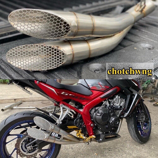 Slip-on CBR650 R F /cb650R F 2.5 Stainless steel Exhaust Pipe Muffler Silver