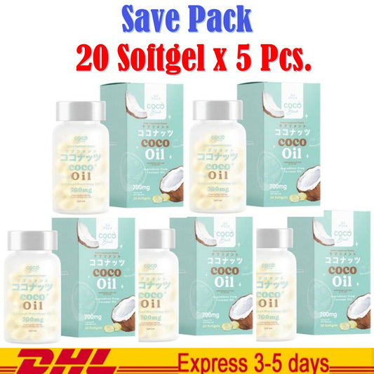 5x Coco Blink Cold Pressed Coconut Reduce Hunger Low Calories Skin Tightening