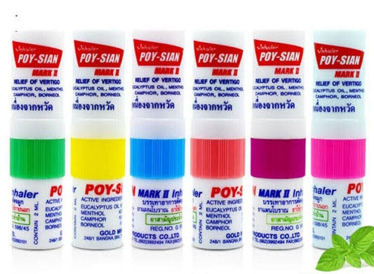 POYSIAN Inhaler Nasal Congestion Eucalyptus Menthol Oil Camphor Inhalers 120 Pcs