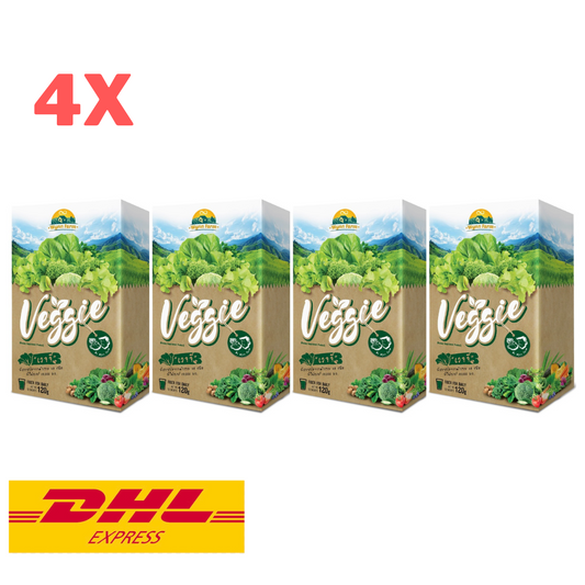 4x Veggie Fiber Daily Mixed Vegetables Powder Drink Help Excretion Real Elixir
