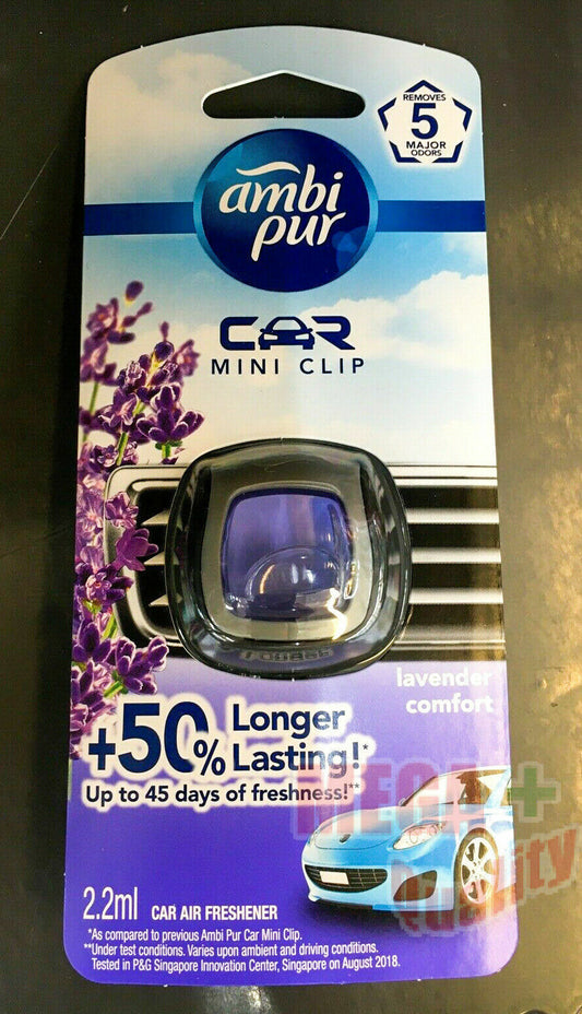Ambi Pur Car Mini Vent Clip Air Freshener Perfume 2ml. # Lavender Comfort