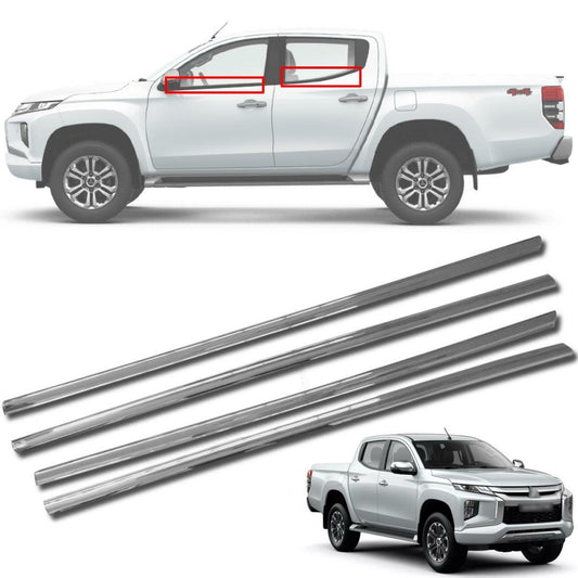 Window Sill Line Trim Chrome For Mitsubishi Triton L200 MR 4 Doors 2019 2020