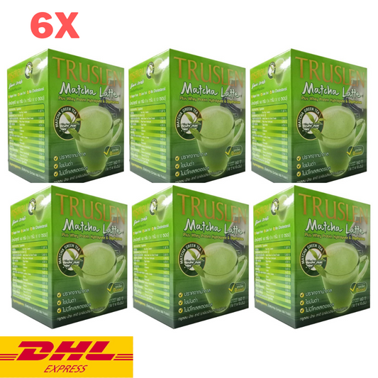 6x Truslen Matcha Latte Green Tea Plus Whey Protein Fiber Instant Mix Slimming