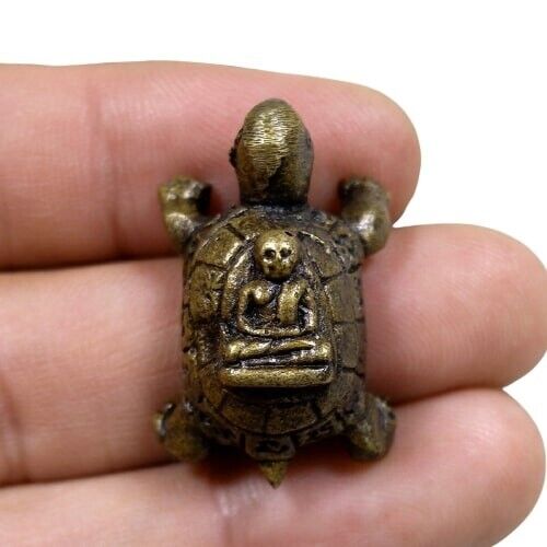 Thai Amulet Power Magic Turtle Phra LP. Ngern Wealth Talisman Holy Fetish Statue