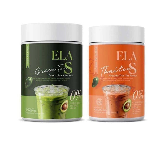 2xELA S Thai Tea & Green Tea Instant Drink delicious, low calories 0% sugar Slim