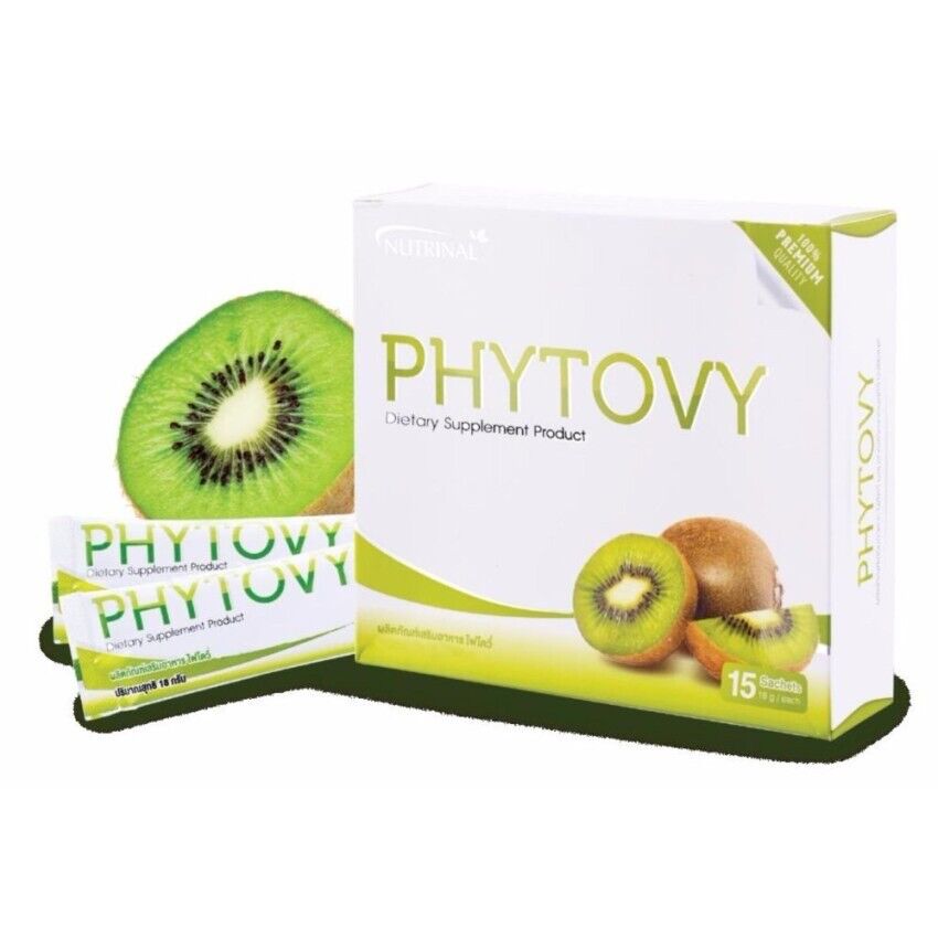 3 Boxes Phytovy Kiwi Detox Supplement Nutrinal Extract Colon Slim Weight Control
