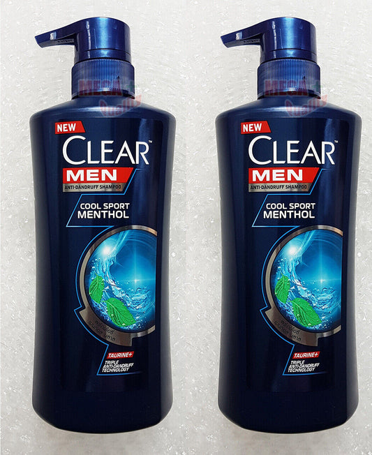 2x450g Clear Men Anti-Dandruff Nourising Shampoo Cool Sport Menthol+COOLING MINT