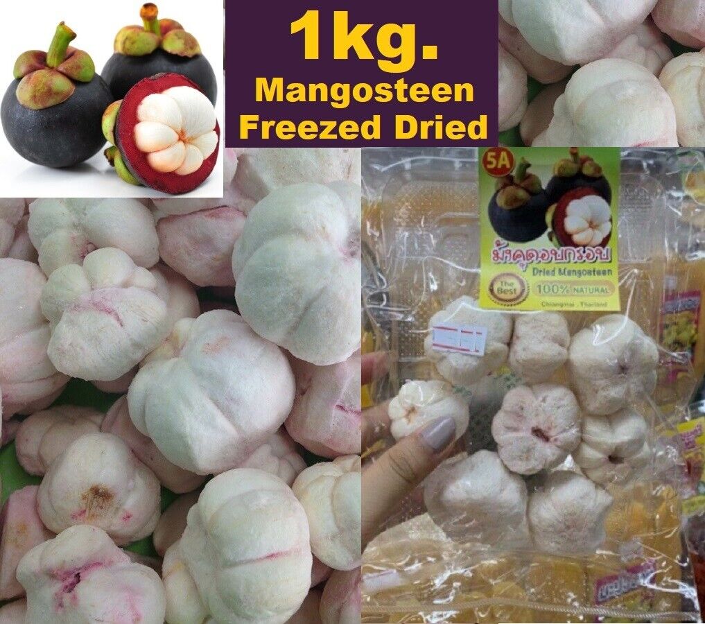 1 kg Mangosteen Freezed Dried Natural Thai Fruit Snack Healthy Delicious