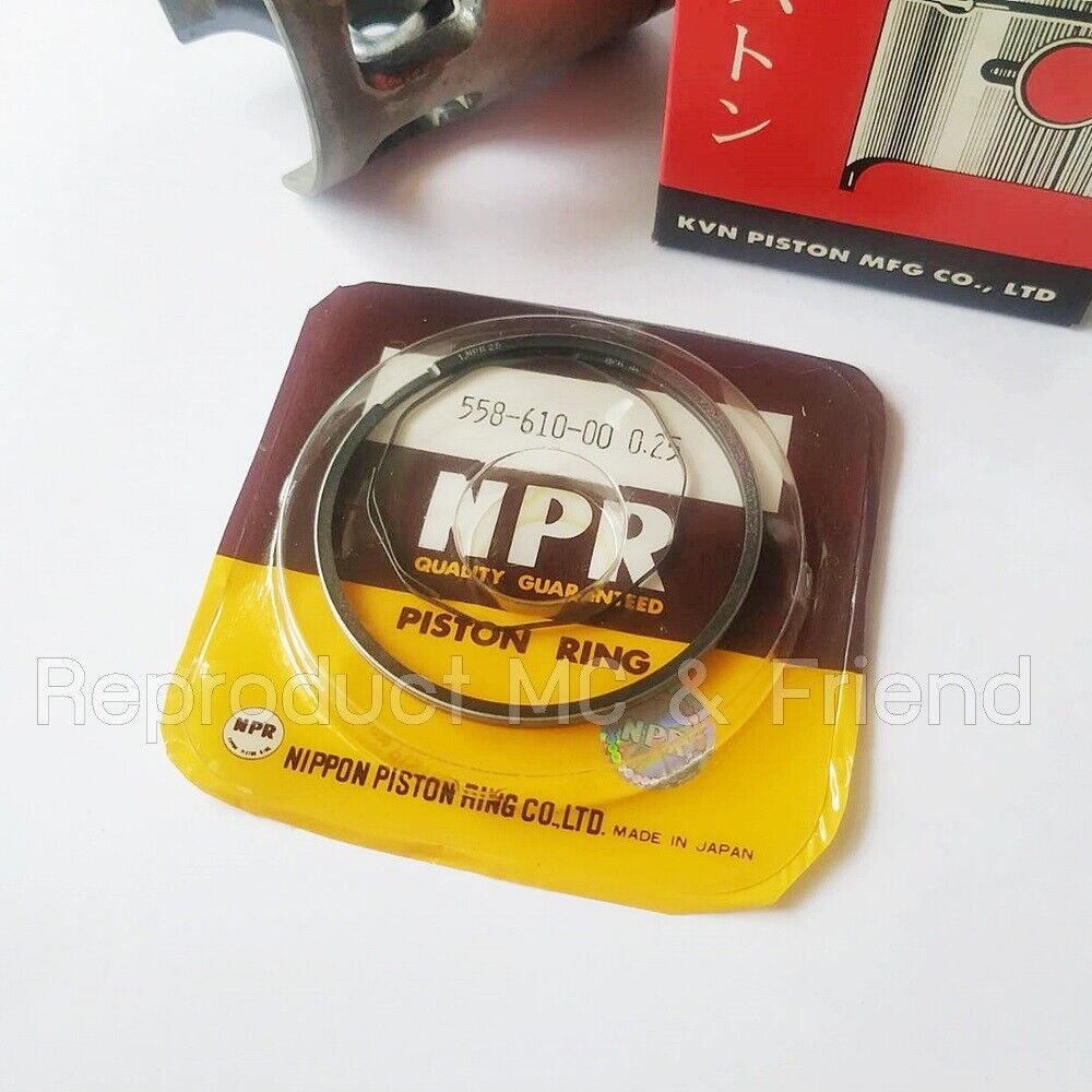 Yamaha RX100 Piston & Ring Set OS 0.25 (Diameter = 52.25mm.) New