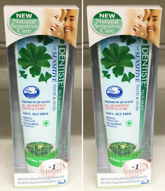 2 x Dentiste Natural SENSITIVE Care Plus White Perfect Gum Toothpaste 100g
