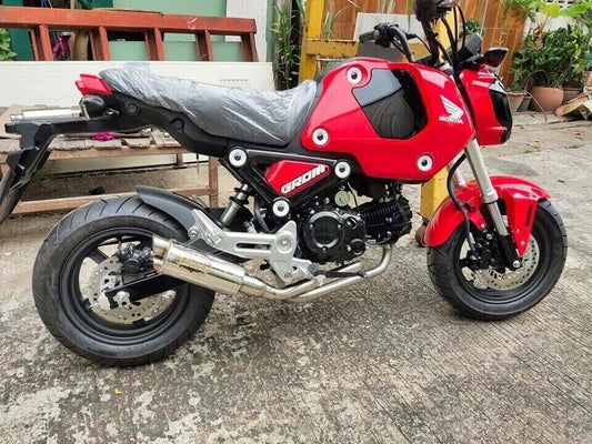 AR EXHAUST HONDA GROM 125 MSX 125 2021-2022 FULL SYSTEM LOW MOUNT CHROME 2SLZ