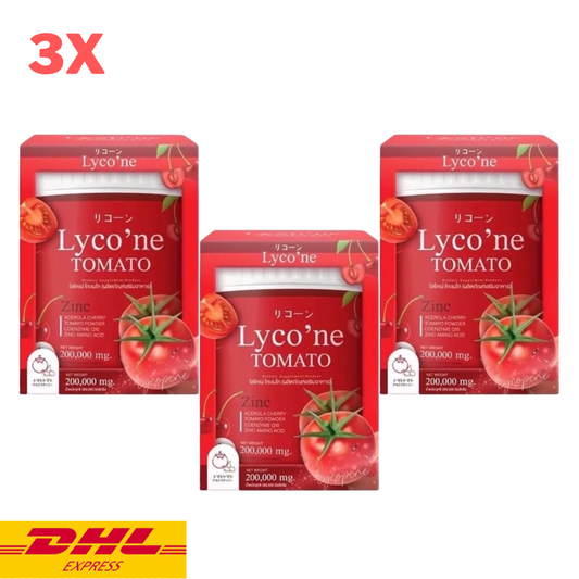 3x Lyco'ne Tomato Drinking Powder Healthy Bright Clear Skin Reduce Dark Spots
