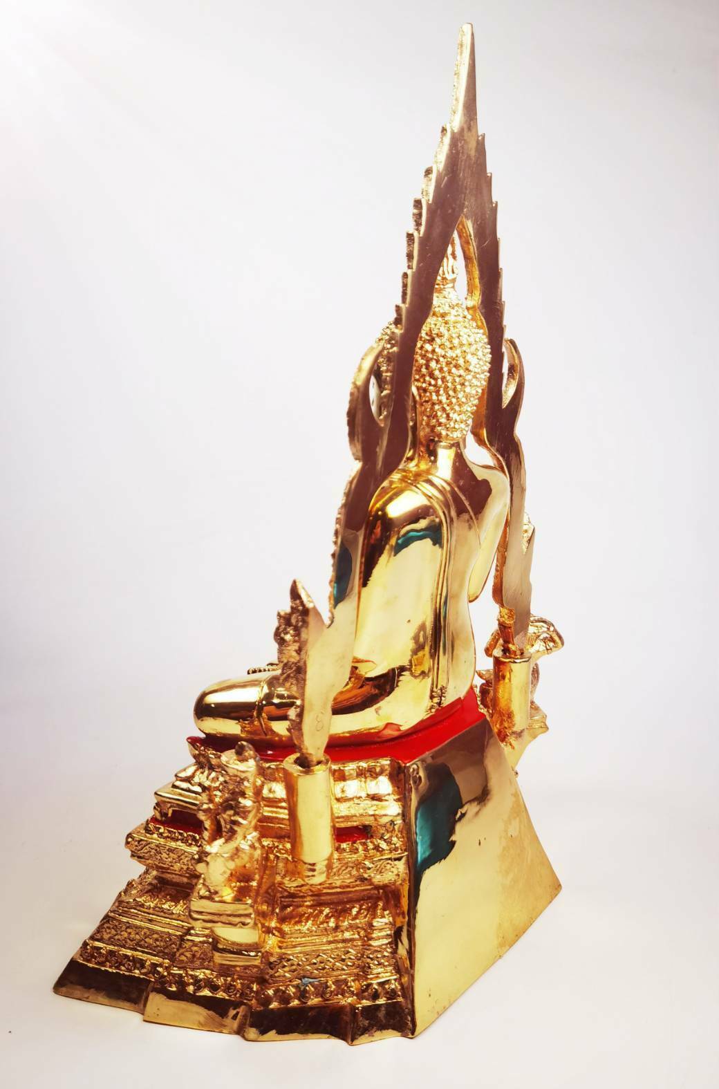 Phra Bucha Chinnaraj Gold bronze Chinnarat Buddha Statue Worship Altar Amulet