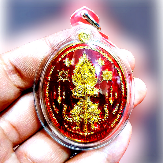 Thao Wessuwan coin Lp Udomsap Giant God Thai Amulet great talisman billion rich