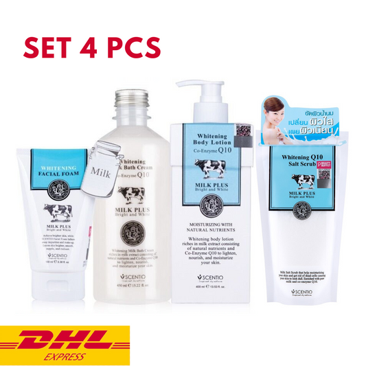 SCENTIO MILK PLUS Beauty Buffet Body Lotion Shower Cream Facial Foam Salt Scrub