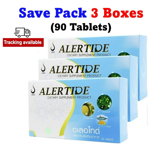 3x Alertide Dietary Supplement Memory Restoration Nourish Brain Nerve Cure 90Cap