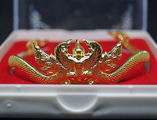 Bracelet Naga Garuda Talisman Brass Bangle Lucky Richness Thai Buddha Amulet