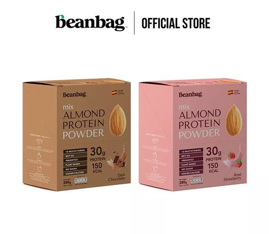 Almond Protein Beanbag Strawberry Dark Chocolate Flavor Meal Replacement Drink