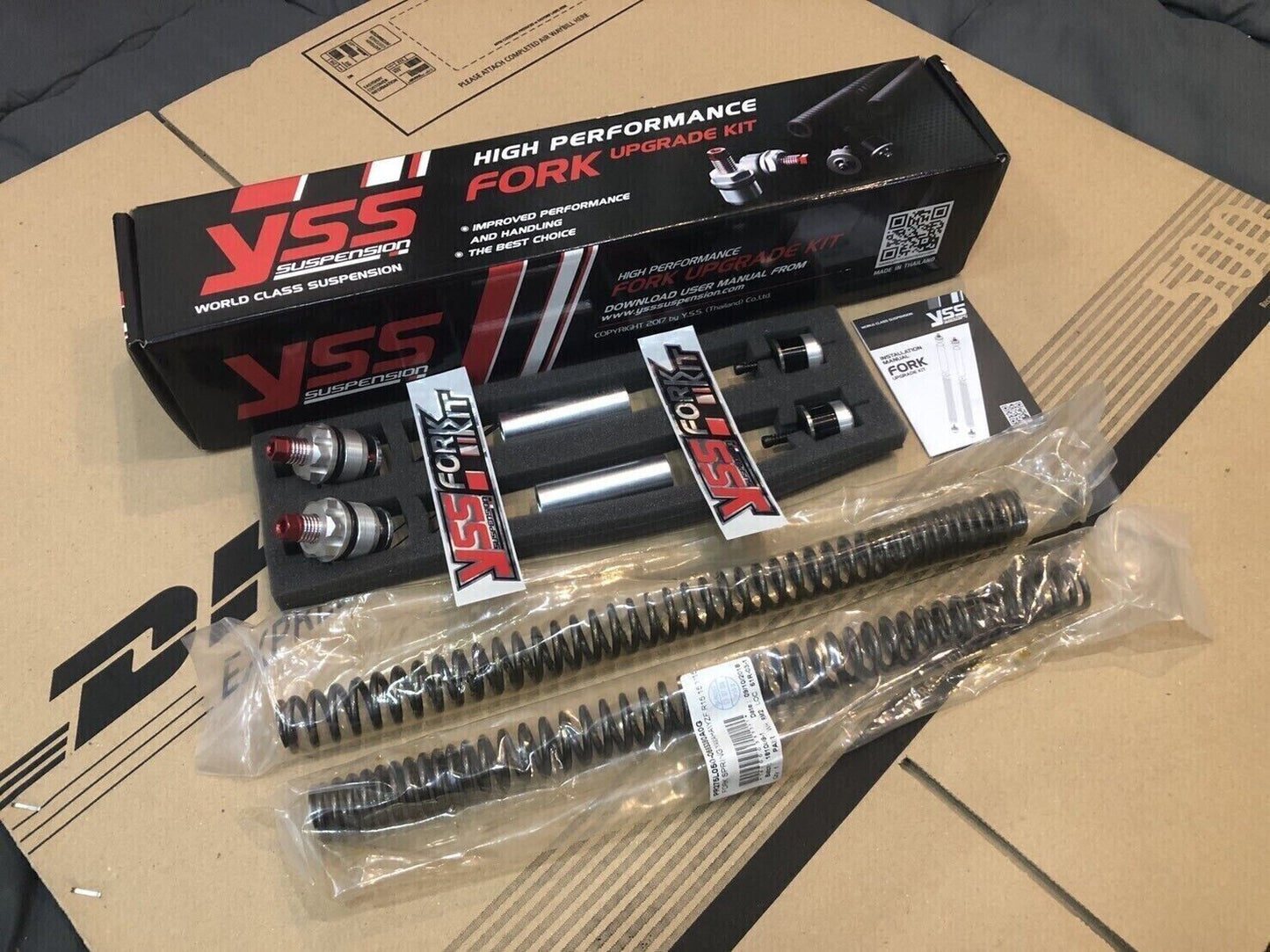 YSS FRONT FORK UPGRADE KIT FOR YAMAHA YZF R15 2014-2016