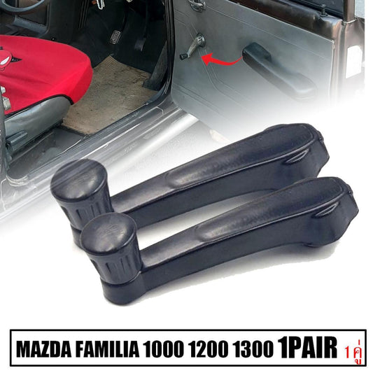 Pair LR Black Window Winder Crank FIT Mazda Familia Pickup 1000 1200 1300 R100