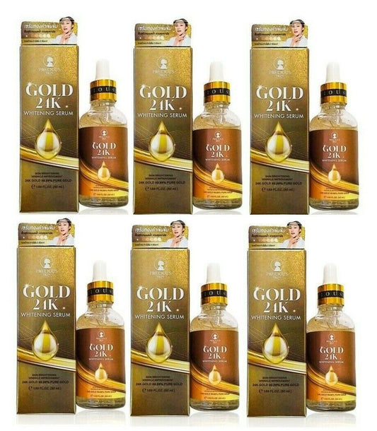 6x Precious Skin 24K Gold Whitening Serum Moisturizing bright dark spots fade