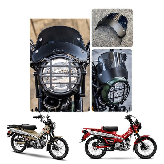 Black Windshield Shield Front Guard For Honda CT125 Hunter Cub 2022 - 2023