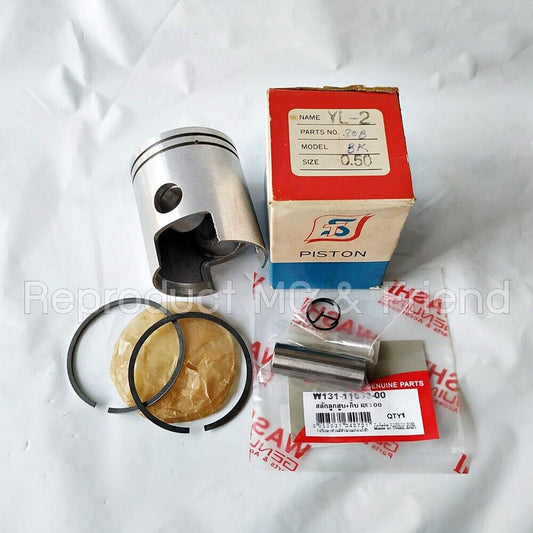 Piston + Rings + Pin Set OS 0.50 (Dia=52.50mm.) For Yamaha YL2 YL2C L5T L5TA
