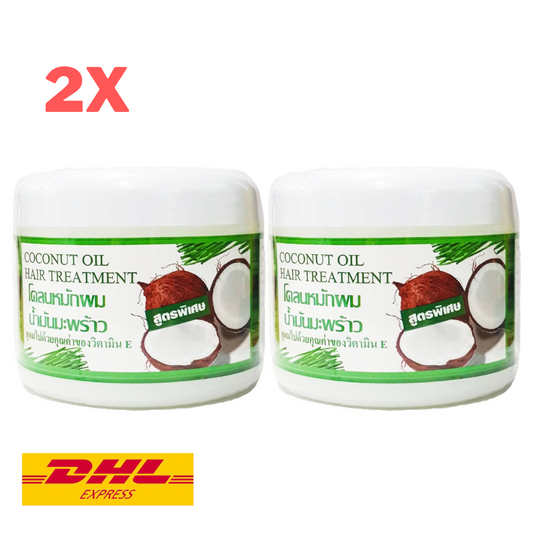 2x Coconut Oil Hair Treatment Vitamin E Nourishing Dry Damage Moisturizing 300g