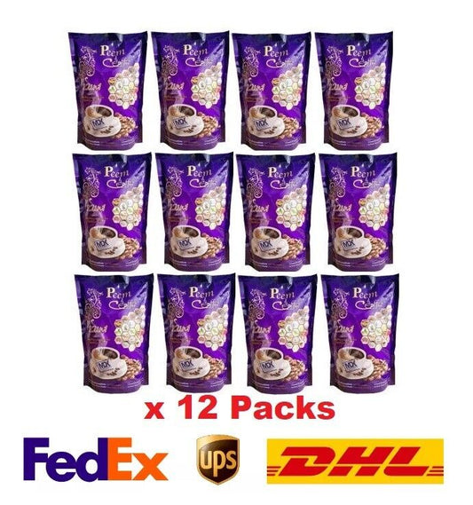12xPeem Coffee Arabica Low Sugar Herbs 39 in 1 Instant Drink Skin Beautiful Slim