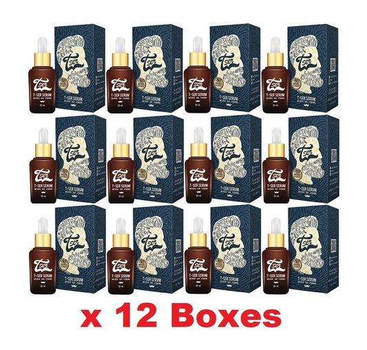 12X T-Ser Serum Nourish Growth Hair Eyebrows Mustache Beard Thicker Natural 100%