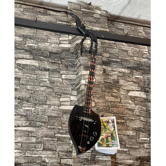 Electric Acoustic Guitar Traditional Musical Instrument Craft Black Bodhi leaves