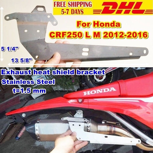 D4 DHL Exhaust heat shield bracket For Honda Crf 250 L M 2012 - 16 Re Stainless
