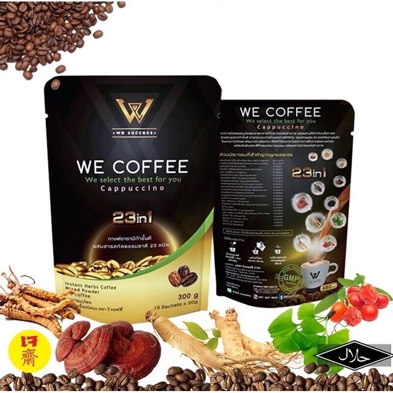 10x WE Coffee Instant Mixed 23in1 Cappuccino Arabica Herbal Healthy We Success