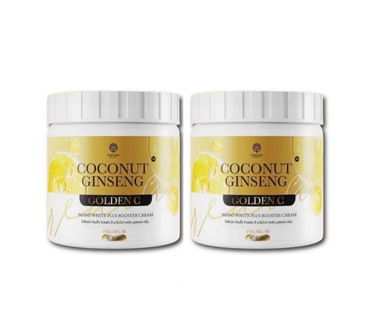 2x 500g. Golden Coconut Ginseng Booster Body Cream Moisturize Dry Skin Brighten