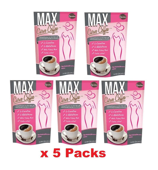 5x Max Curve Coffee Instant Coffee Nourish Skin Smooth Healthy, Burn Slim
